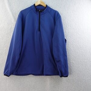 Pebble Beach Performance Mens L Blue‎ Pullover 1/4 Zip Long Sleeve Golf Sweater